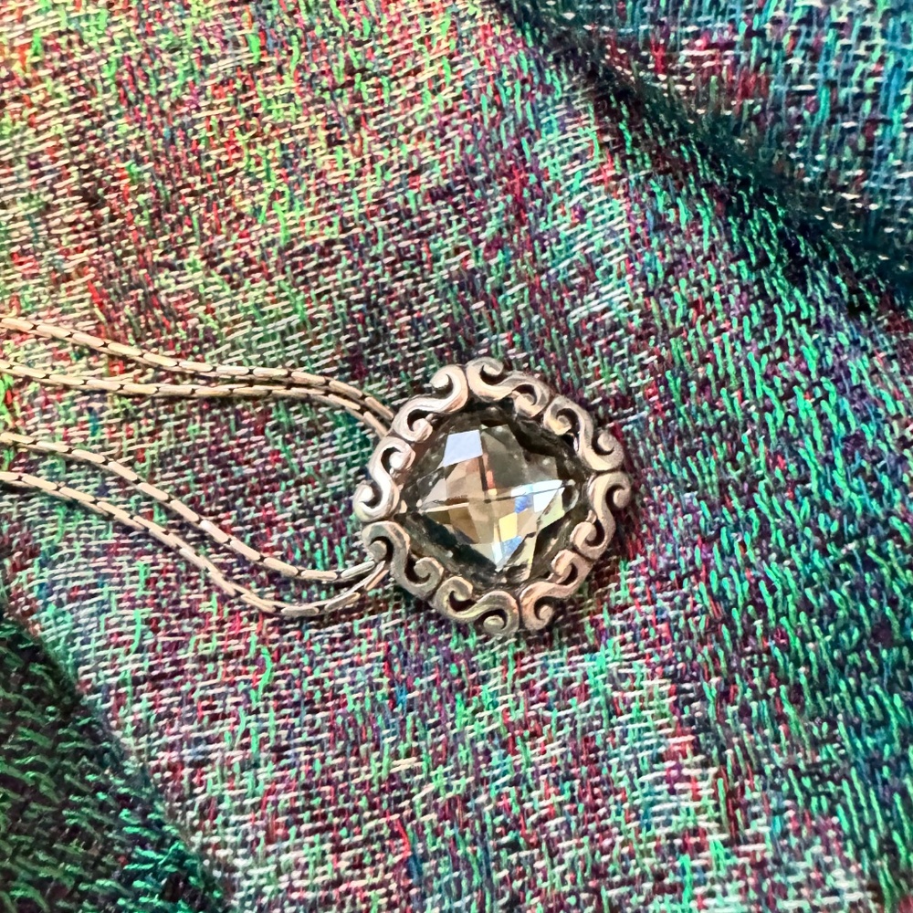Brighton Danube Blue Crystal Pendant WITH  Matching Danube Blue Crystal Ring